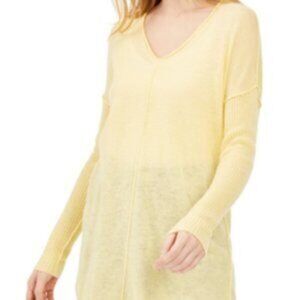 INC International Concepts Yellow V-Neck Sweater